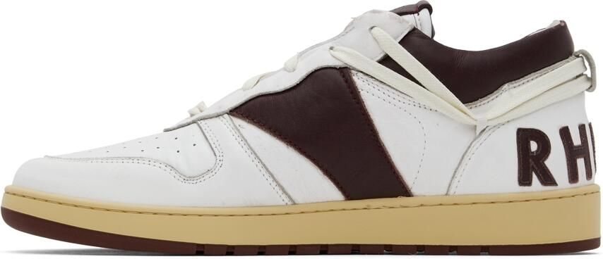 Rhude White  Brown Rhecess Low Sneakers - Picture 3