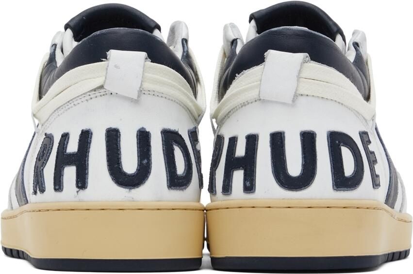 Rhude White  Navy Rhecess Low Sneakers