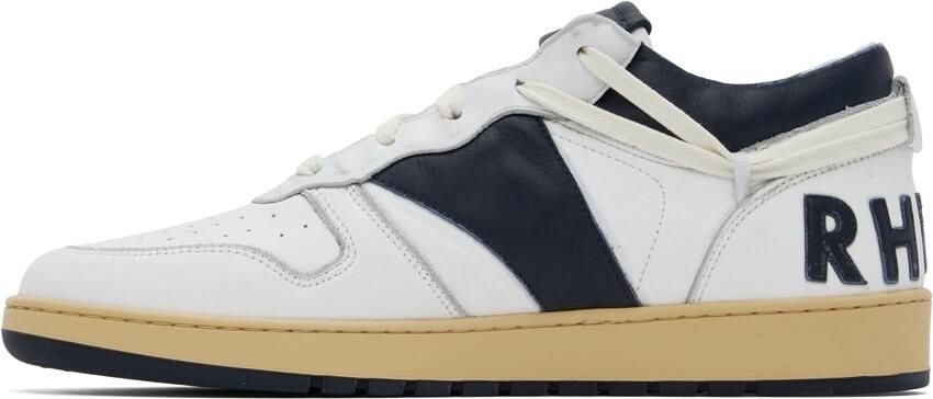 Rhude White  Navy Rhecess Low Sneakers - Picture 3