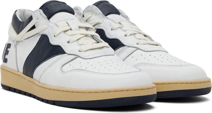 Rhude White  Navy Rhecess Low Sneakers - Picture 2