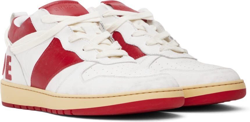 Rhude White  Red Rhecess Low Sneakers - Picture 2