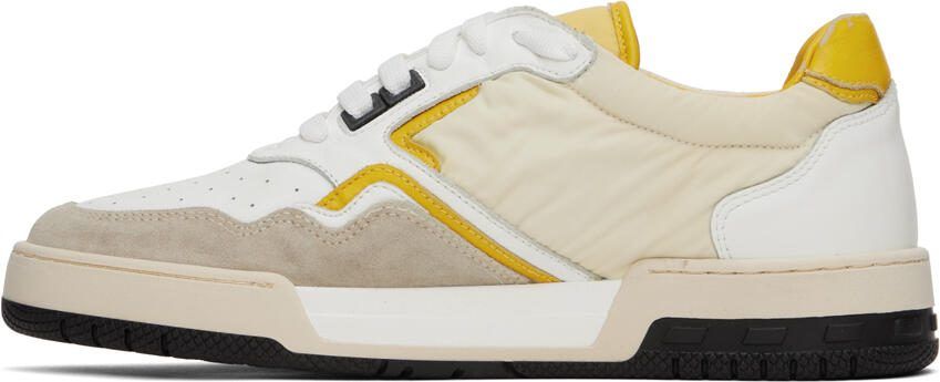 Rhude White  Yellow Racing Sneakers - Picture 3