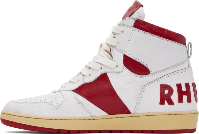 Rhude White  Green Rhecess Low Sneakers - Picture 4