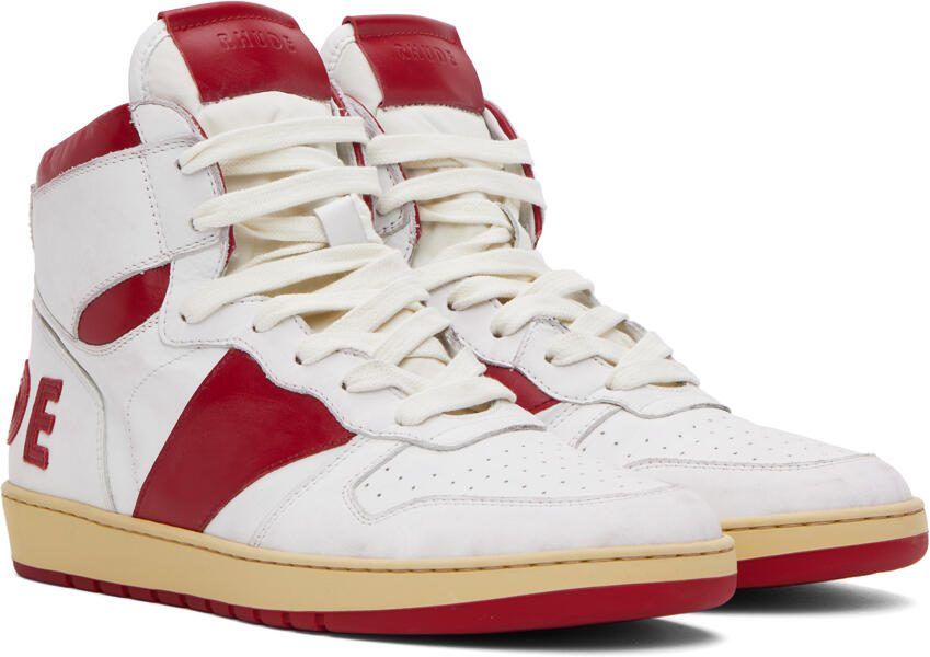 Rhude White  Green Rhecess Low Sneakers - Picture 3