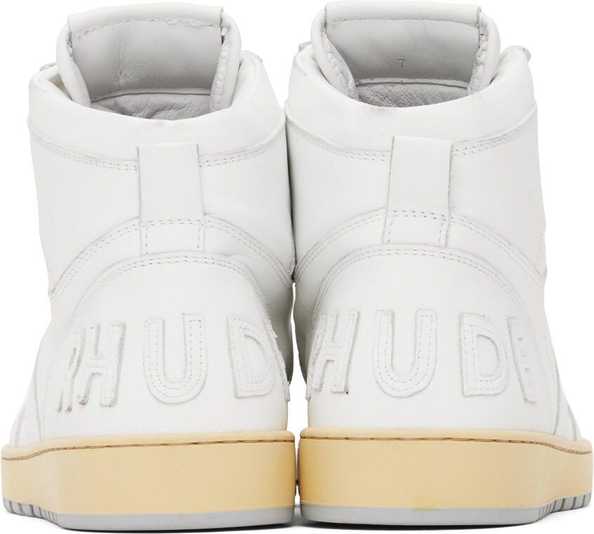 Rhude White  Green Rhecess Low Sneakers - Picture 2