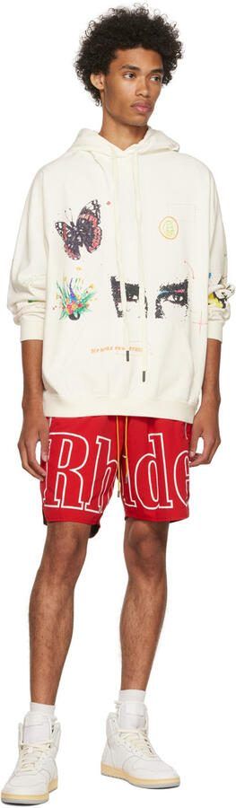 Rhude White Rhecess Hi Sneakers - Picture 4