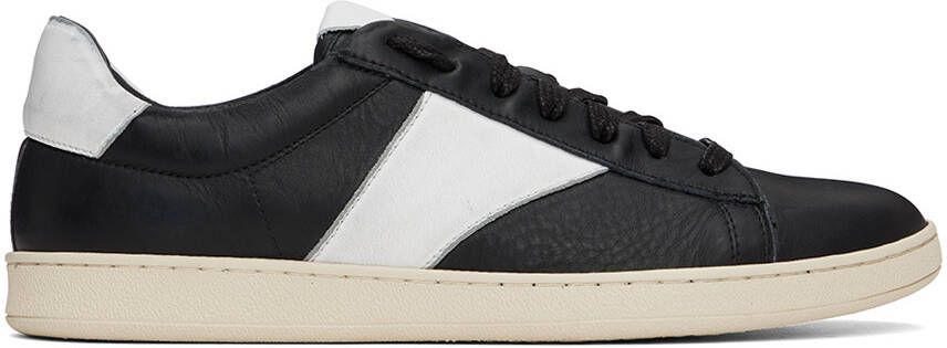 Rhude SSENSE Exclusive Black  White Court Sneakers