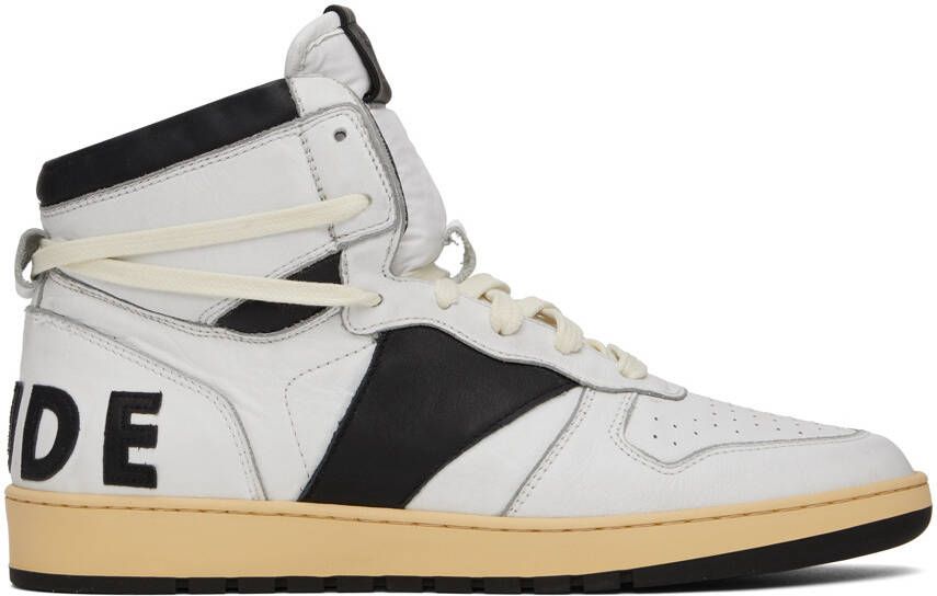 Rhude SSENSE Exclusive White  Black Rhecess Hi Sneakers
