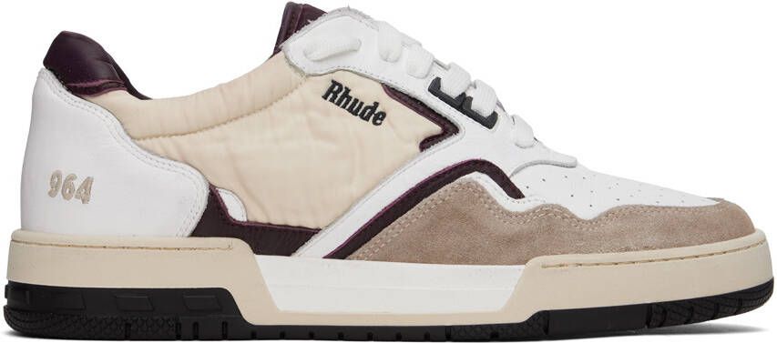 Rhude White  Beige Racing Sneakers