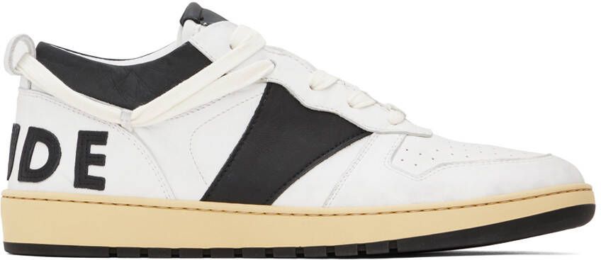 Rhude White  Black Rhecess Low Sneakers - Picture 5