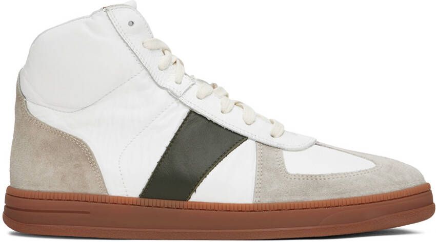 Rhude White  Gray Paneled Sneakers