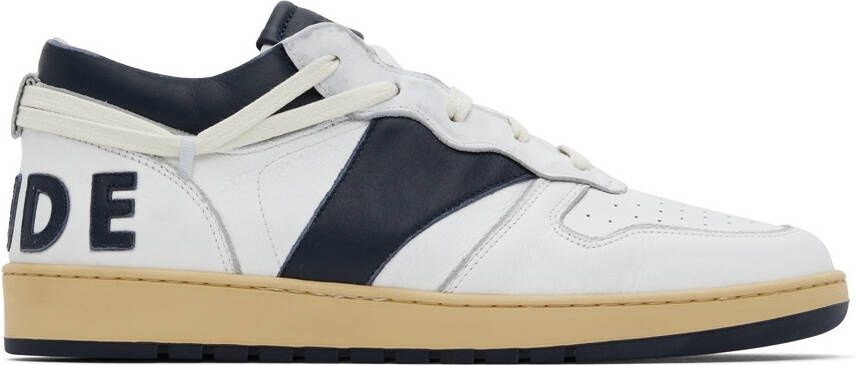 Rhude White  Navy Rhecess Low Sneakers - Picture 5