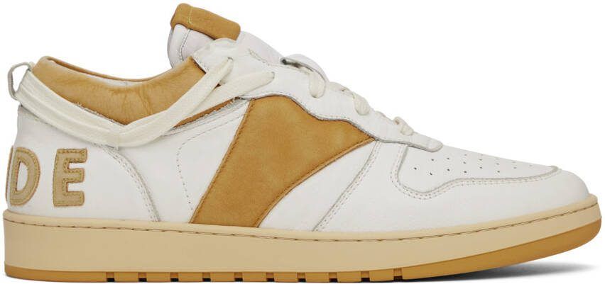 Rhude SSENSE Exclusive White  Black Rhecess Low Sneakers - Picture 4
