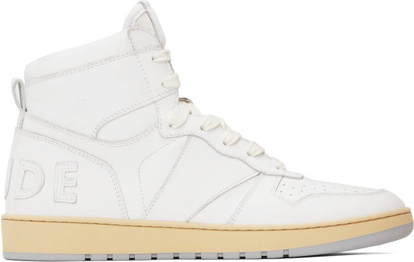 Rhude White  Green Rhecess Low Sneakers - Picture 7