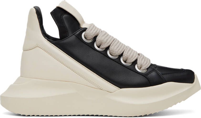 Rick Owens Black  Off-White Geth Sneakers - Picture 10