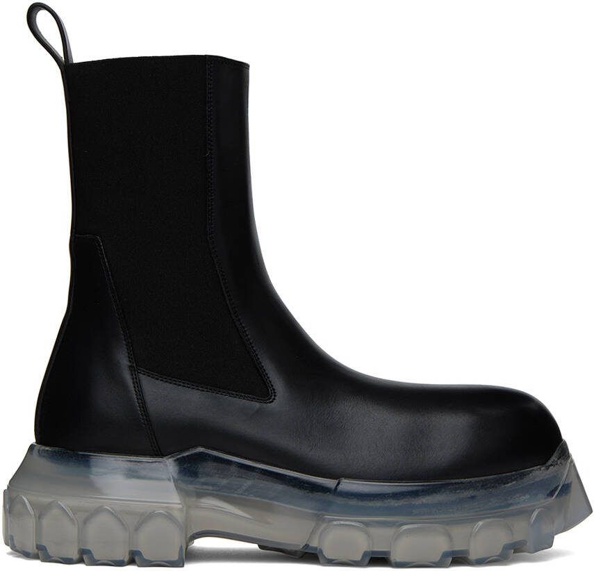 Rick Owens Black Beatle Bozo Tractor Boots - Picture 5