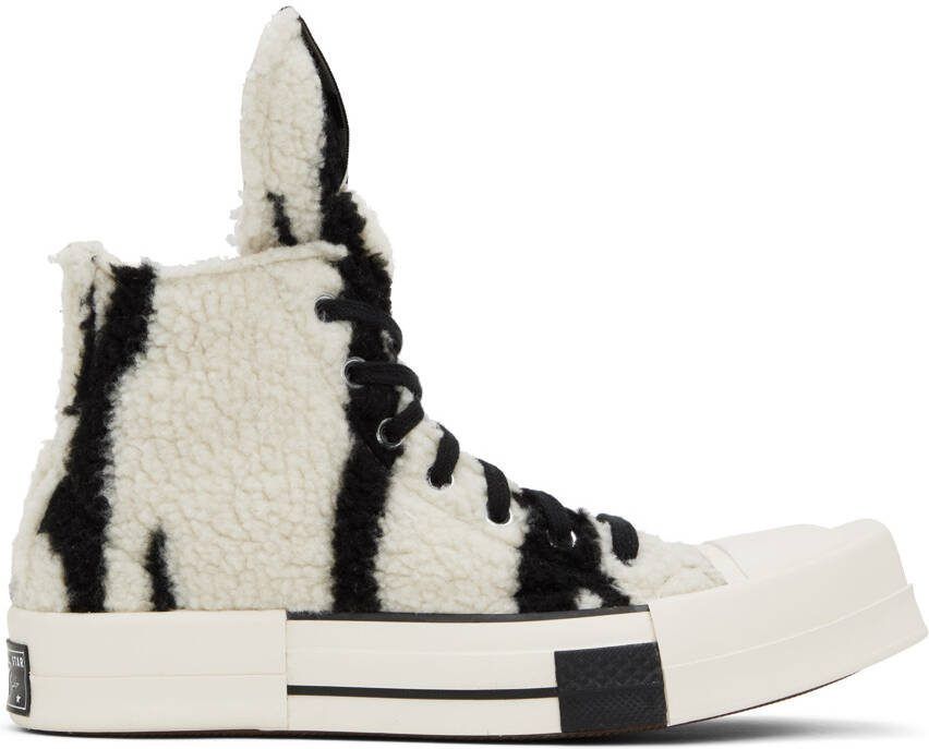 Rick Owens DRKSHDW Black  White Converse Edition Turbodrk Sneakers