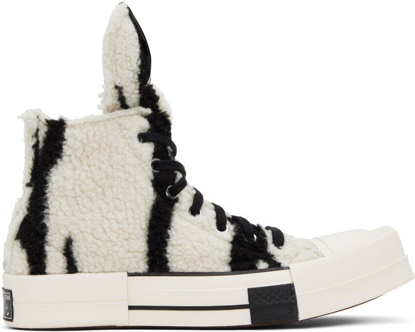 Rick Owens DRKSHDW Black  White Converse Edition Turbodrk Sneakers - Picture 3