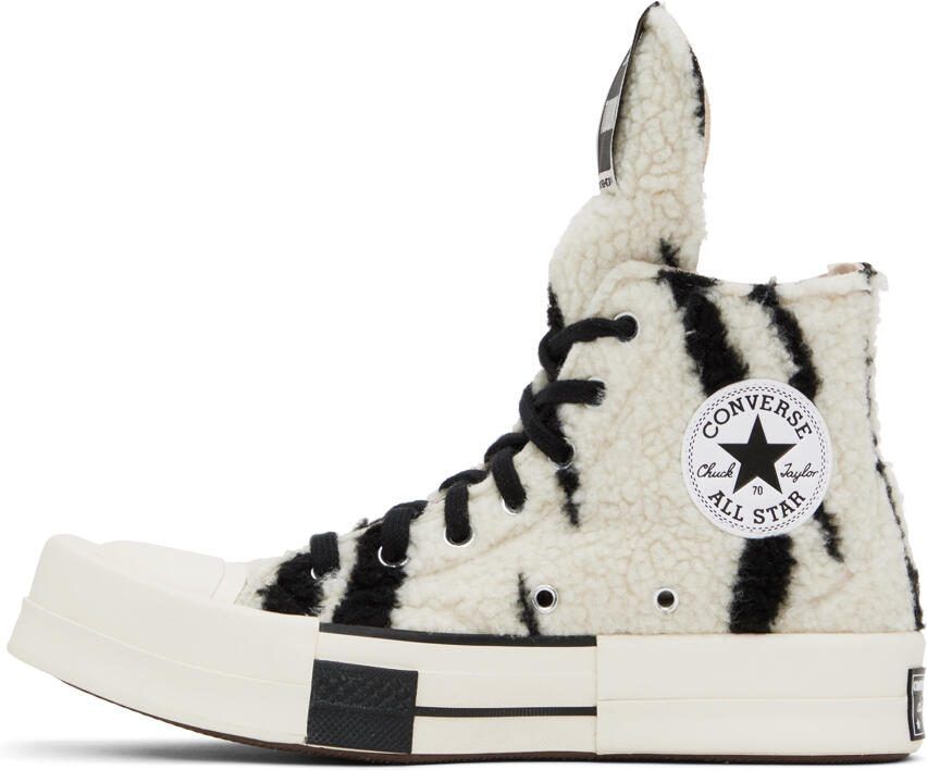 Rick Owens DRKSHDW Black  White Converse Edition Turbodrk Sneakers