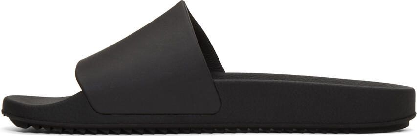 Rick Owens DRKSHDW Black Rubber Slides