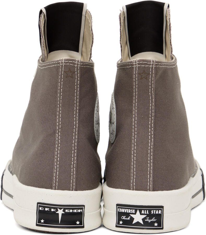Rick Owens DRKSHDW Gray Converse Edition TURBODRK Chuck 70 Sneakers - Picture 7