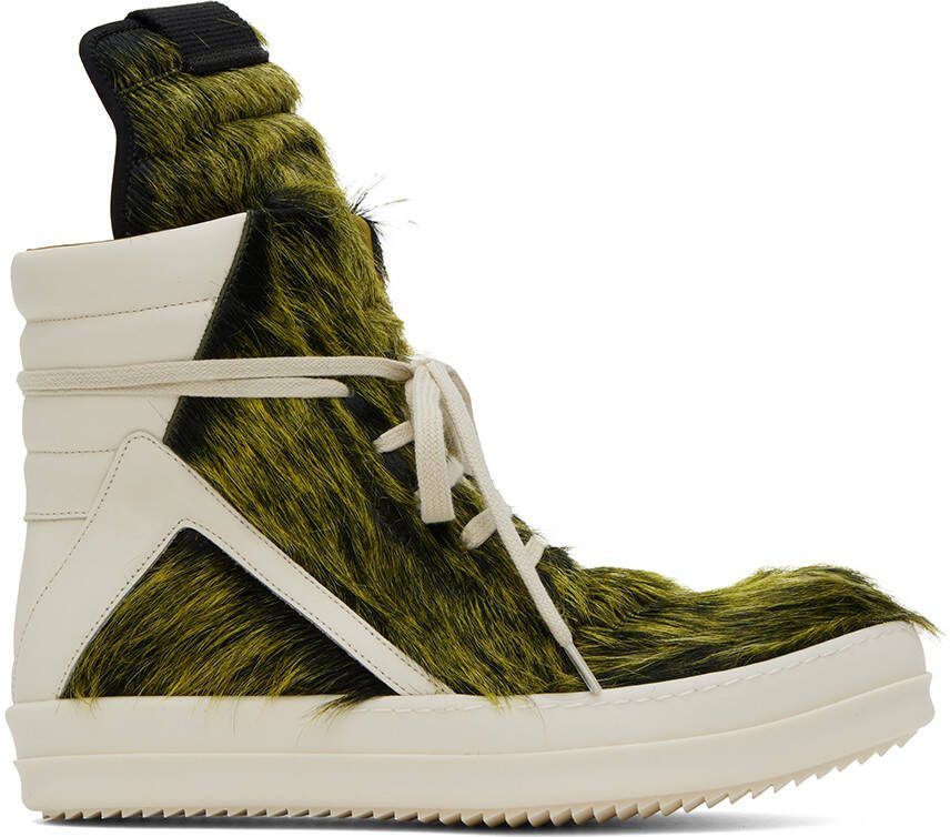 Rick Owens Green Geobasket Sneakers - Picture 5