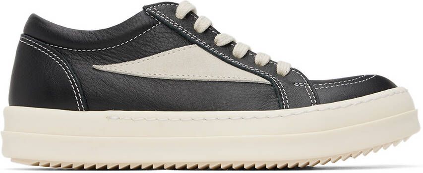 Rick Owens Kids Black  Off-White Vintage Sneakers - Picture 4
