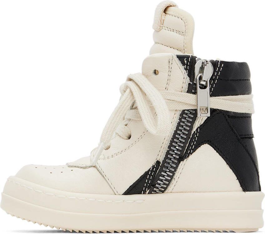 Rick Owens Baby Black  Off-White Geobasket Sneakers