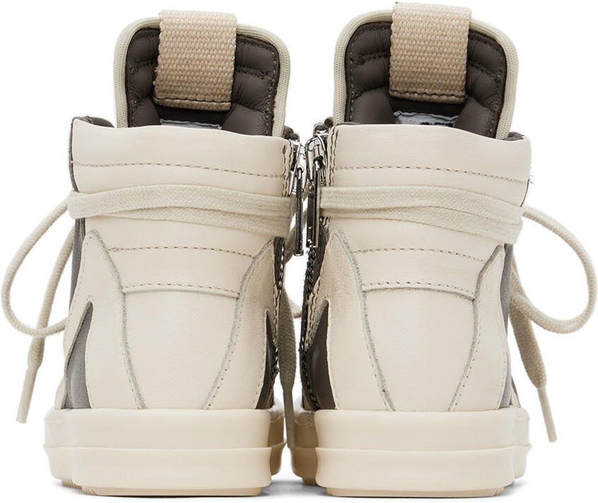 Rick Owens Baby Gray  Off-White Geobasket Sneakers - Picture 3