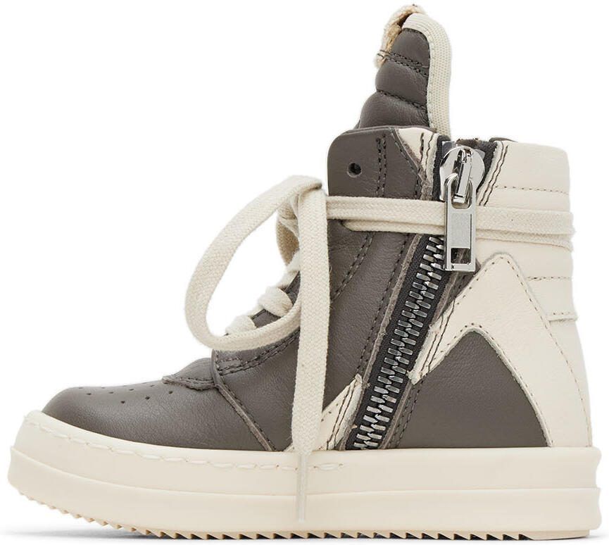 Rick Owens Baby Gray  Off-White Geobasket Sneakers