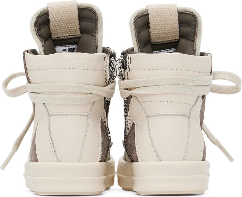 Rick Owens Baby Gray  Off-White Geobasket Sneakers - Picture 3