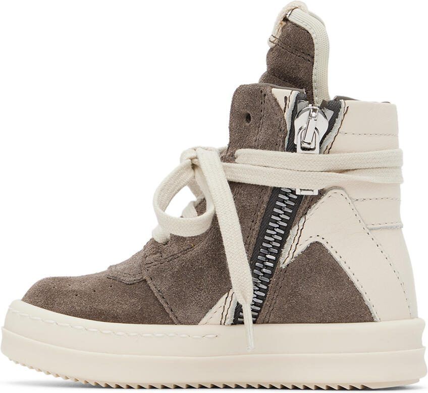 Rick Owens Baby Gray  Off-White Geobasket Sneakers