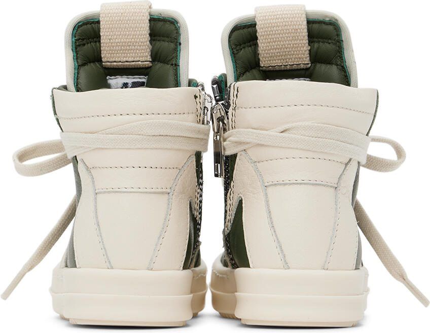 Rick Owens Baby Green  Off-White Geobasket Sneakers - Picture 4