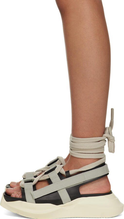 Rick Owens Black  Off-White Geth Sandals - Picture 2