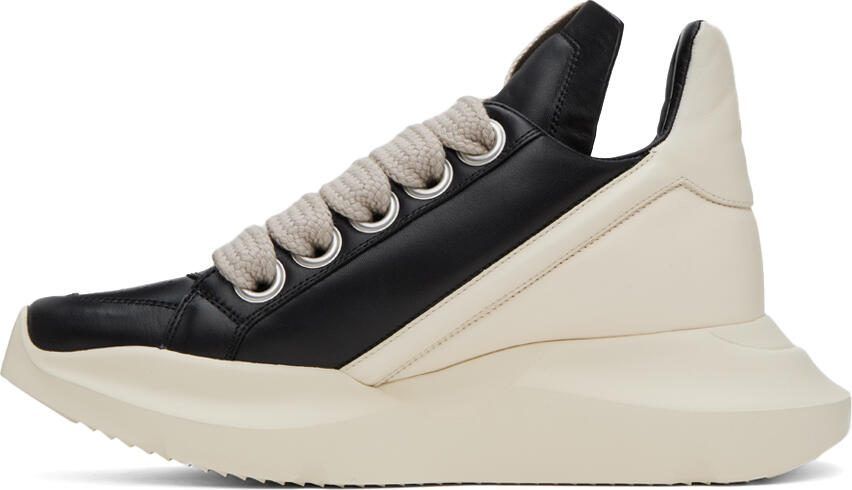Rick Owens Black  Off-White Geth Sneakers - Picture 7
