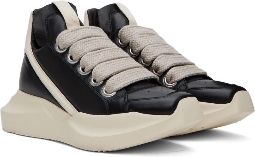 Rick Owens Black  Off-White Geth Sneakers - Picture 2
