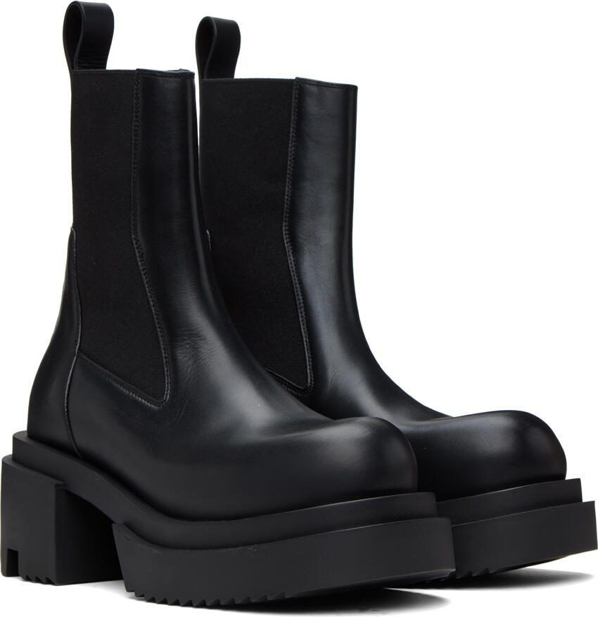 Rick Owens Black Beatle Bogun Boots - Picture 2