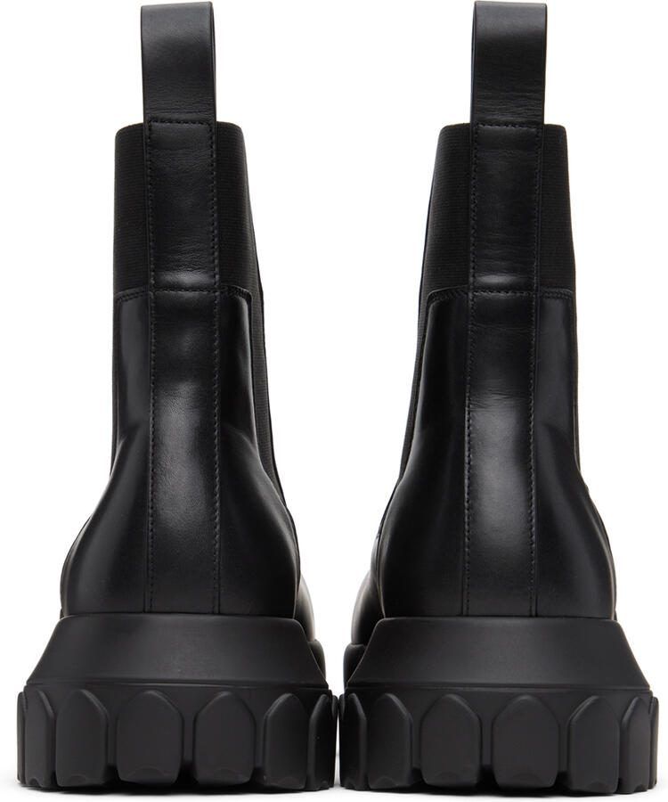 Rick Owens Black Beatle Bozo Tractor Chelsea Boots - Picture 3
