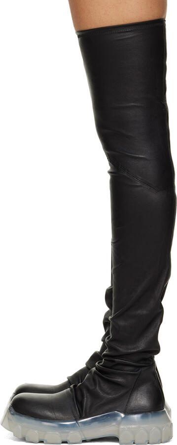 Rick Owens Black Bozo Stocking Boots - Picture 3