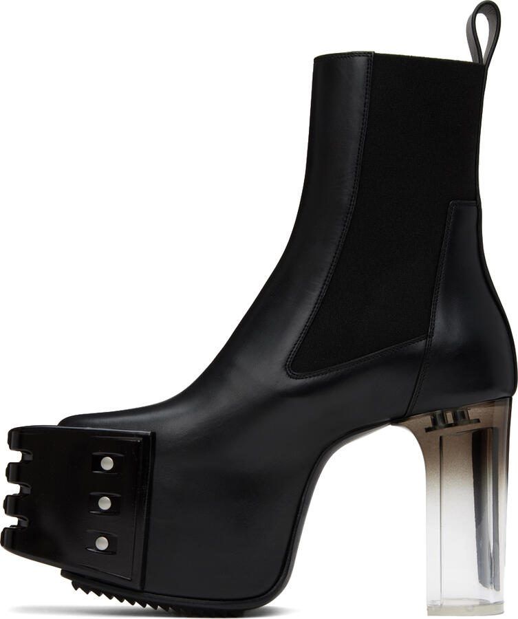 Rick Owens Black Grilled Boots