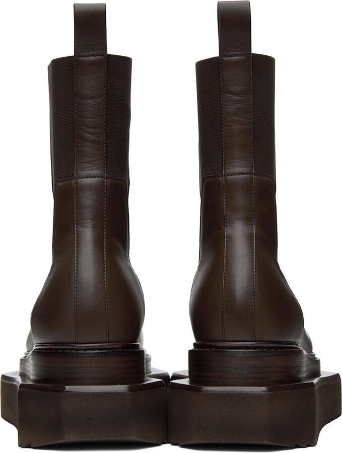 Rick Owens Brown Beatle Turbo Cyclops Boots - Picture 5