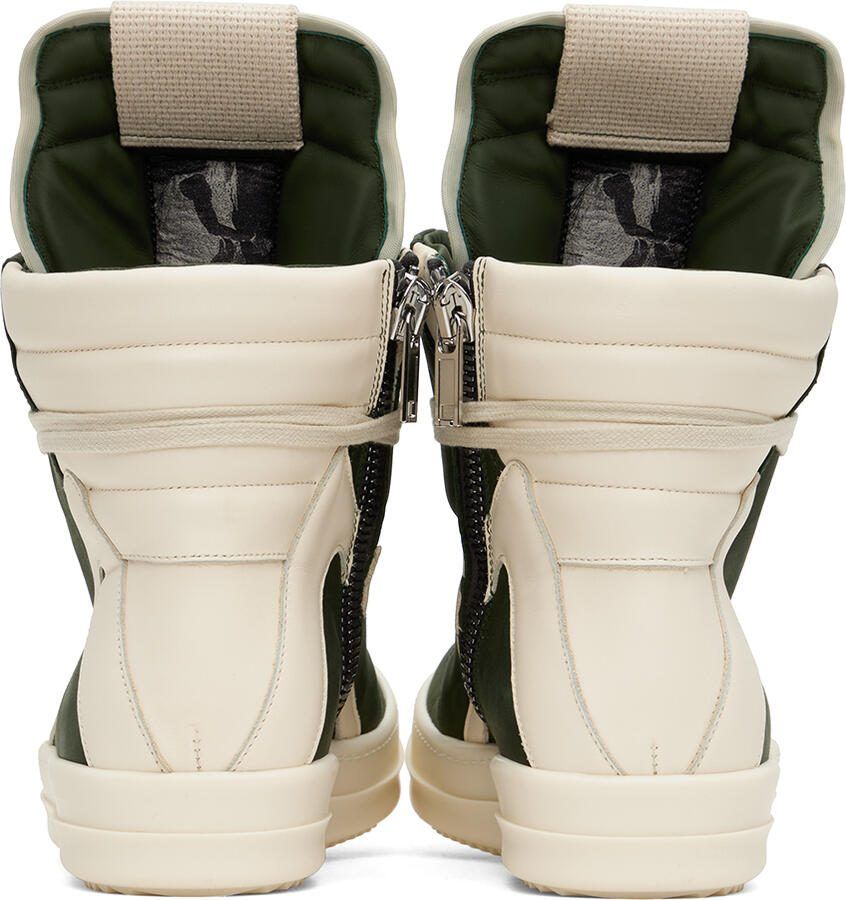 Rick Owens Green  Off-White Geobasket Sneakers