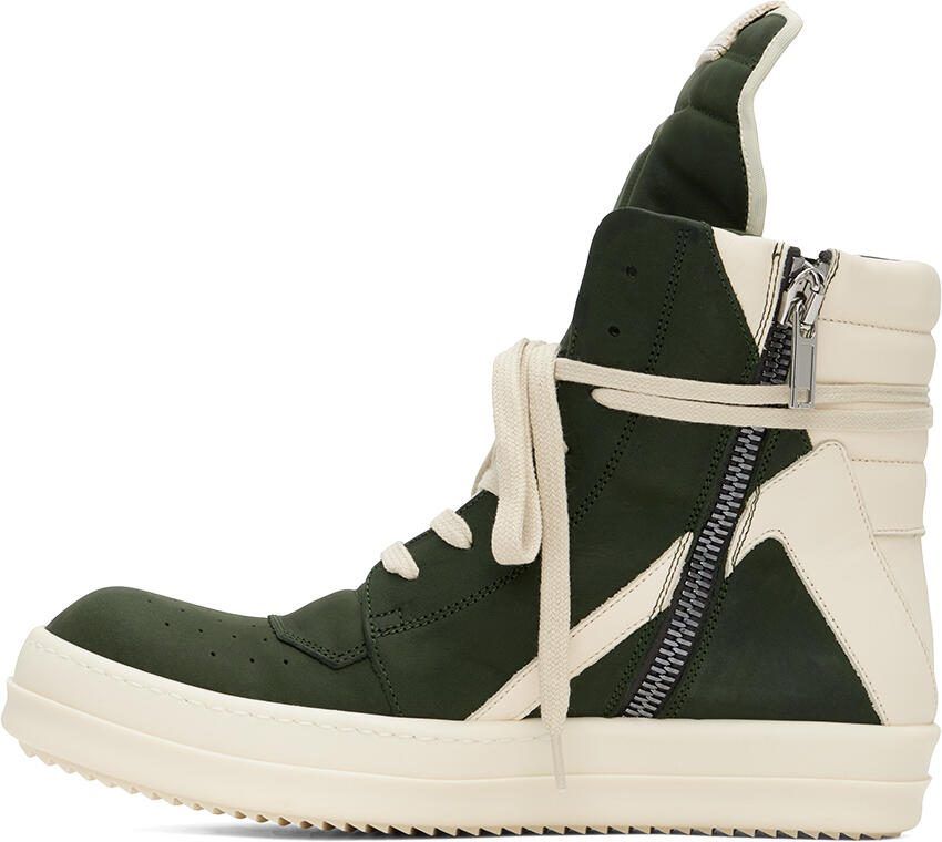 Rick Owens Green  Off-White Geobasket Sneakers - Picture 2
