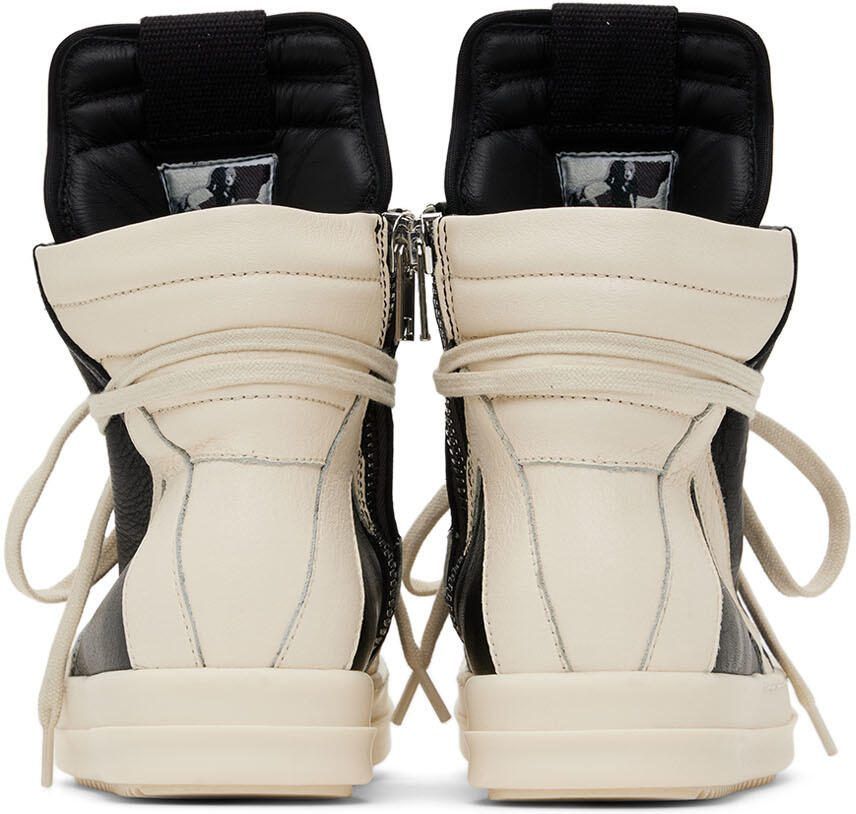 Rick Owens Kids Black  Off-White Geobasket Sneakers