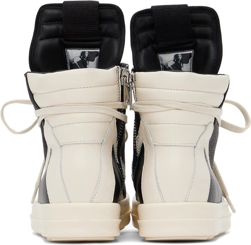 Rick Owens Kids Black  Off-White Geobasket Sneakers