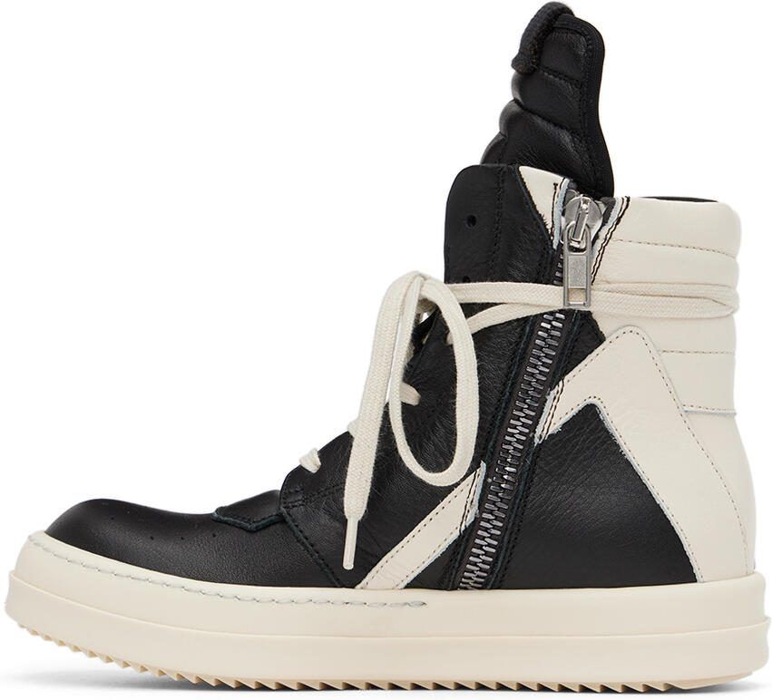 Rick Owens Kids Black  Off-White Geobasket Sneakers - Picture 3