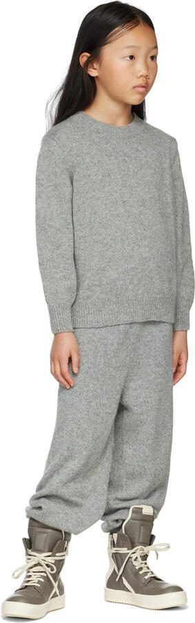 Rick Owens Kids Gray  Off-White Geobasket Sneakers - Picture 4