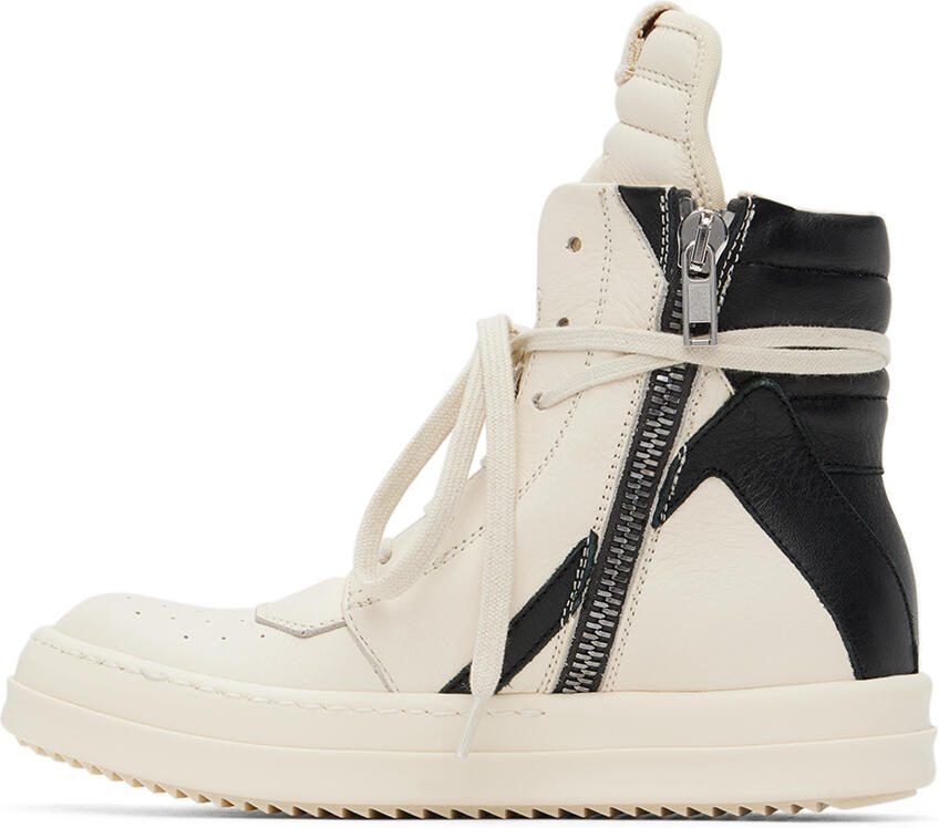 Rick Owens Kids Off-White  Black Geobasket Sneakers - Picture 3