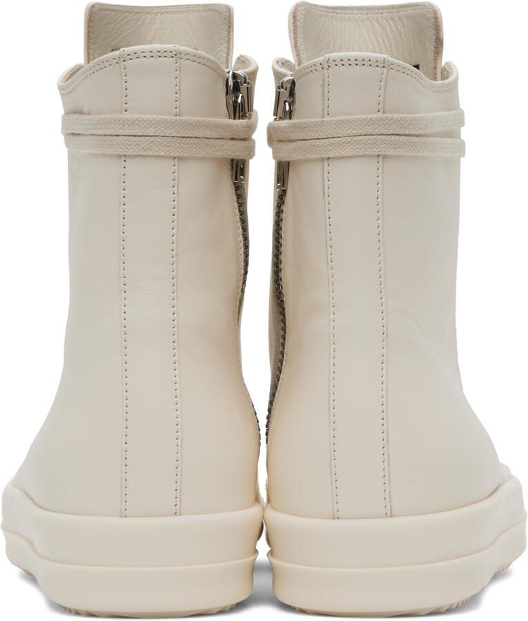 Rick Owens Off-White Leather Sneakers