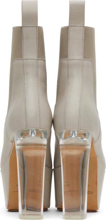 Rick Owens Off-White Minimal Grill Beatle Boots - Picture 3